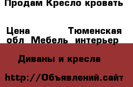 Продам Кресло кровать › Цена ­ 1 000 - Тюменская обл. Мебель, интерьер » Диваны и кресла   